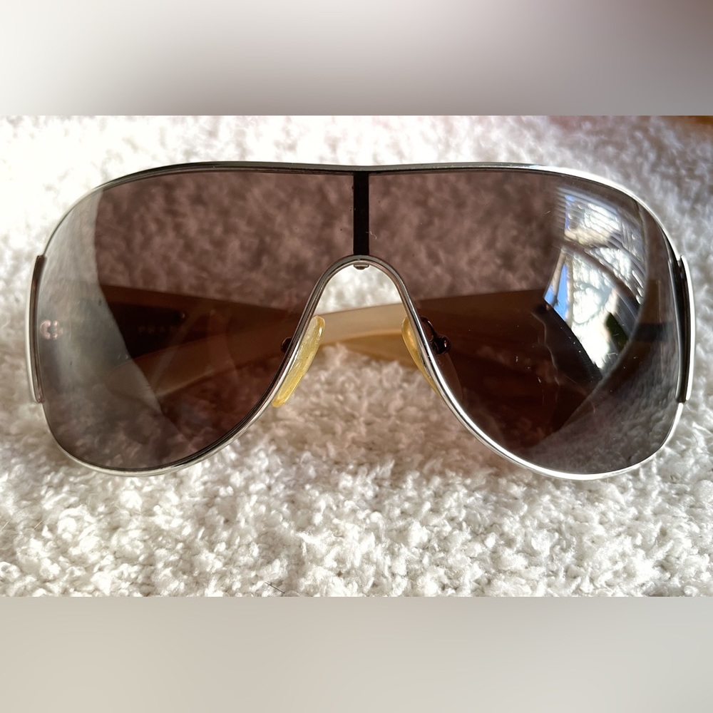 Unisex Prada Shield Sunglasses with Case
